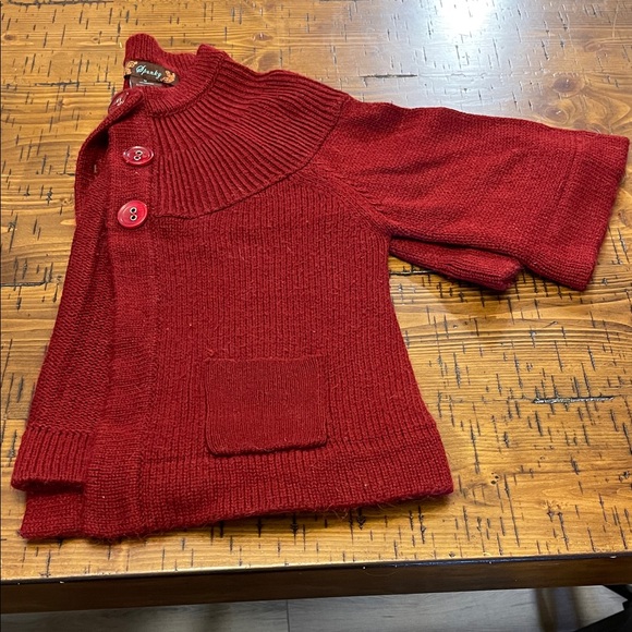 Cozy Red Cardigan Sweater - Picture 5 of 5